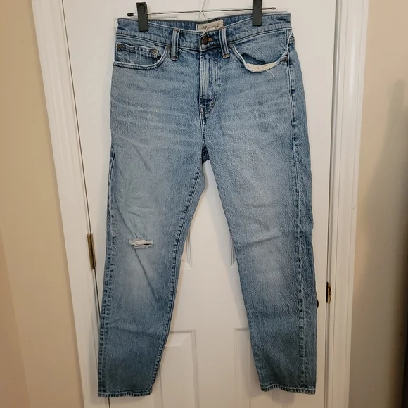 Madewell Relaxed Taper Medium Light Wash Denim Jeans W29 L30 - Picture 2 of 6